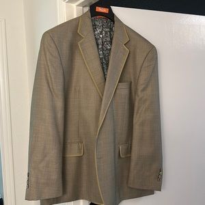 Tallia - Men’s Blazer - Tan With Piping - Size 50r